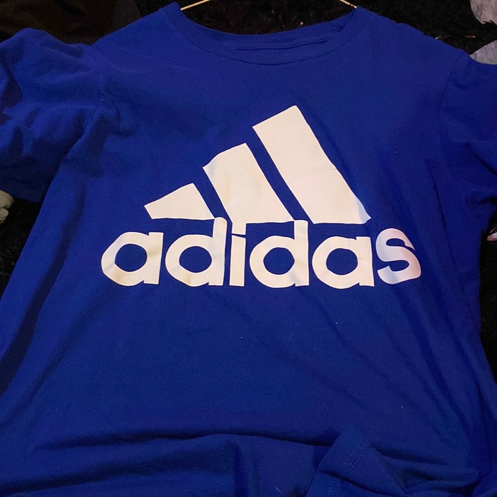 blue adidas shirt